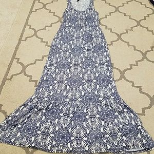 Blue and White maxi dress